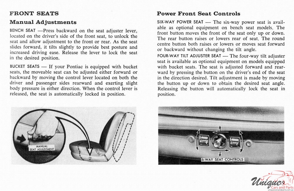 1966 Pontiac Canadian Owners Manual Page 11